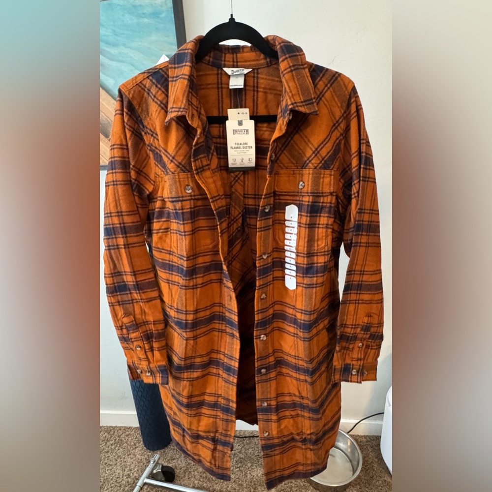 Duluth Trading Co Women’s Long Flannel Shirt